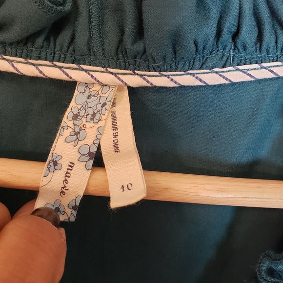 Maeve Teal Ruffle Dress w pockets Size 10 SOLD - Picture 8 of 9